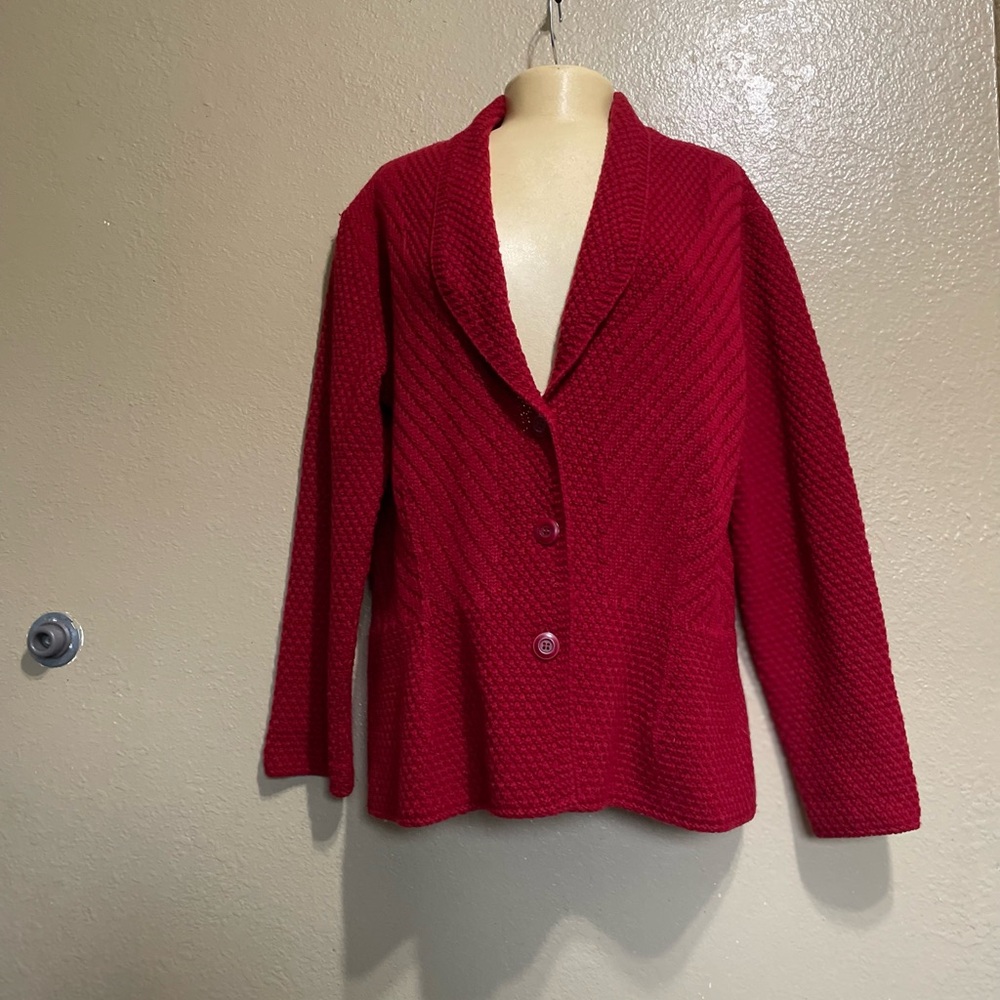 Marks & Spencer Red Blazer Wool Blend look New